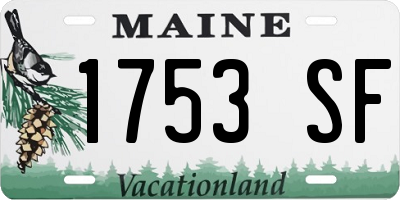 ME license plate 1753SF