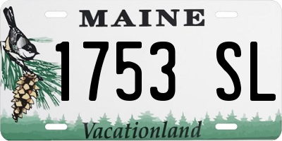 ME license plate 1753SL