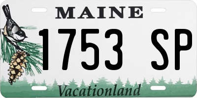 ME license plate 1753SP
