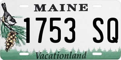 ME license plate 1753SQ