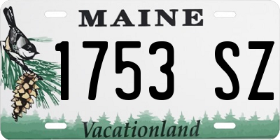 ME license plate 1753SZ