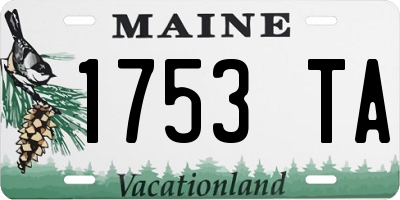 ME license plate 1753TA