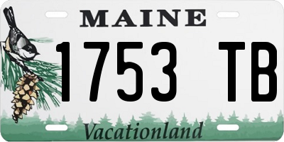 ME license plate 1753TB