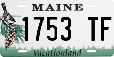 ME license plate 1753TF