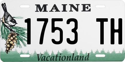 ME license plate 1753TH
