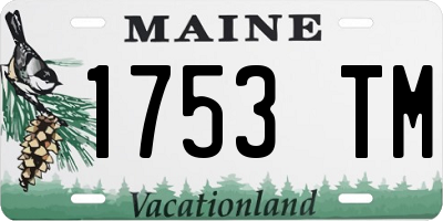 ME license plate 1753TM