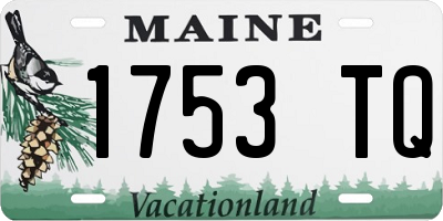 ME license plate 1753TQ