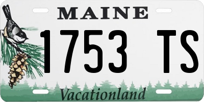 ME license plate 1753TS