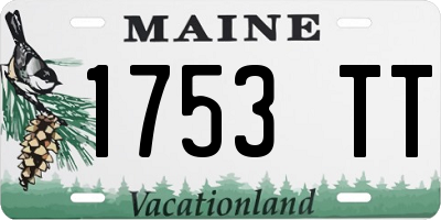 ME license plate 1753TT