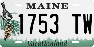 ME license plate 1753TW