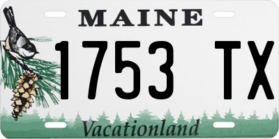 ME license plate 1753TX