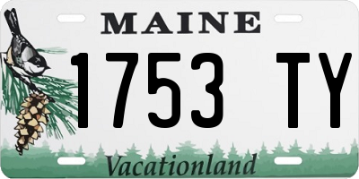 ME license plate 1753TY