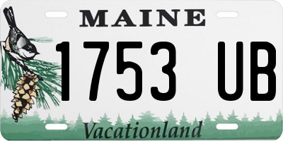 ME license plate 1753UB