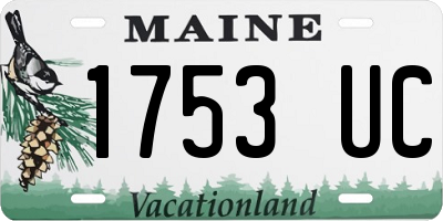 ME license plate 1753UC