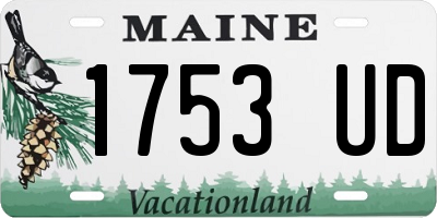 ME license plate 1753UD