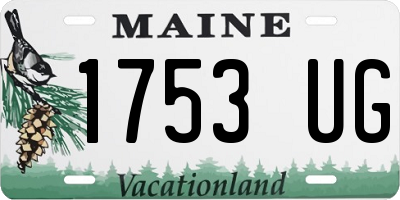 ME license plate 1753UG