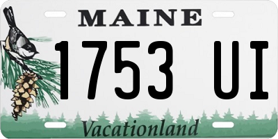 ME license plate 1753UI
