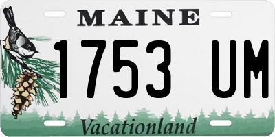 ME license plate 1753UM