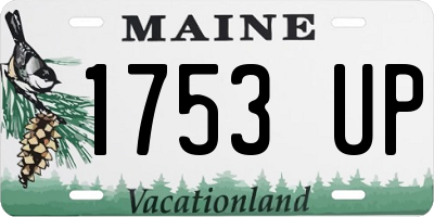 ME license plate 1753UP