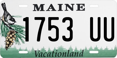 ME license plate 1753UU