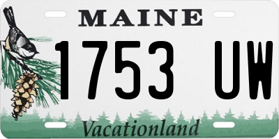 ME license plate 1753UW