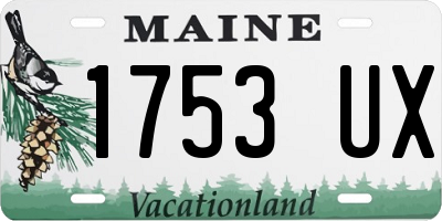 ME license plate 1753UX