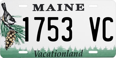 ME license plate 1753VC