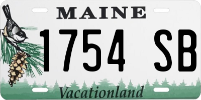 ME license plate 1754SB