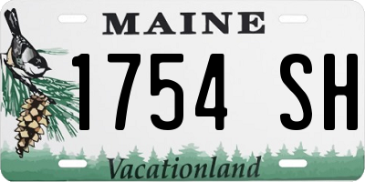 ME license plate 1754SH