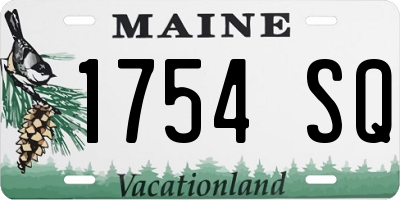 ME license plate 1754SQ