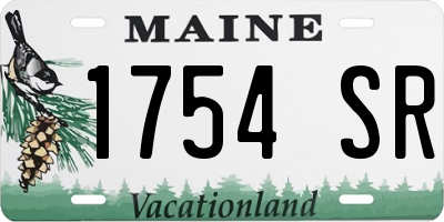 ME license plate 1754SR