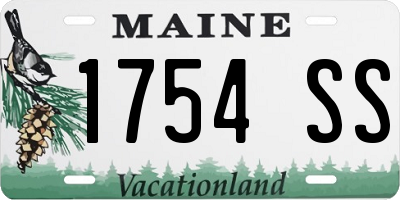 ME license plate 1754SS