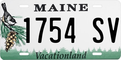 ME license plate 1754SV