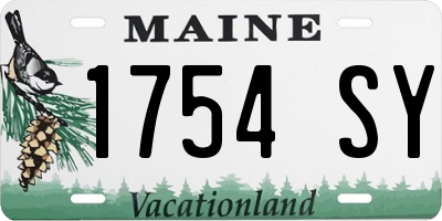 ME license plate 1754SY