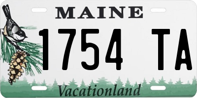 ME license plate 1754TA
