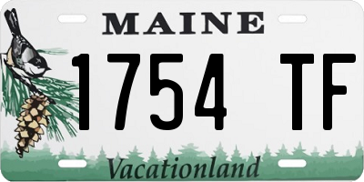 ME license plate 1754TF