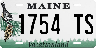ME license plate 1754TS