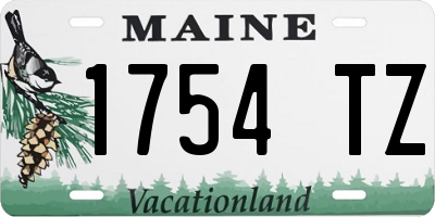 ME license plate 1754TZ