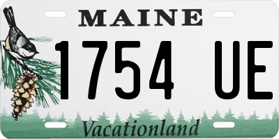 ME license plate 1754UE