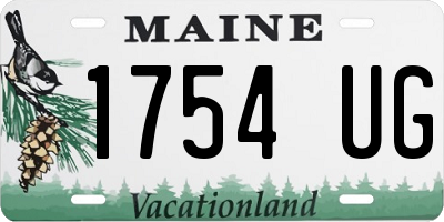 ME license plate 1754UG
