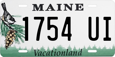 ME license plate 1754UI