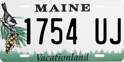 ME license plate 1754UJ