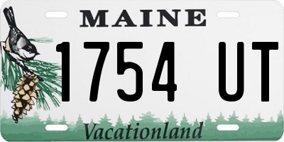 ME license plate 1754UT