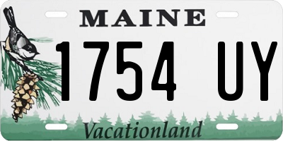 ME license plate 1754UY