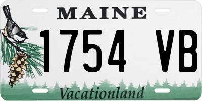 ME license plate 1754VB