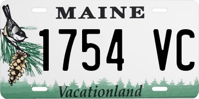 ME license plate 1754VC