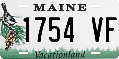 ME license plate 1754VF