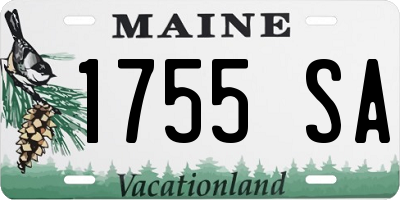 ME license plate 1755SA