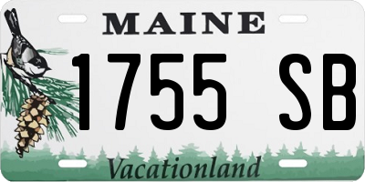 ME license plate 1755SB