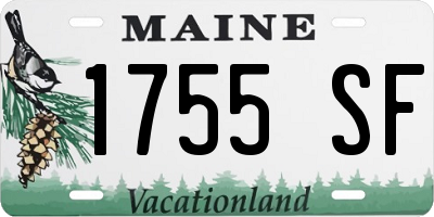 ME license plate 1755SF